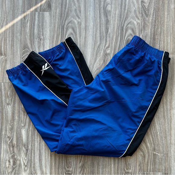 Vintage Y2K Era Reebok Classic Ankle Zip Blue/Black Track Pants Mens Size Medium - Picture 1 of 10